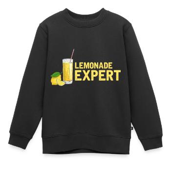 Limonade Limonade Limonade Limonade Stand Design - Sweat Premium enfant bio - noir - Devant - AI Model Kid Female (0cm)