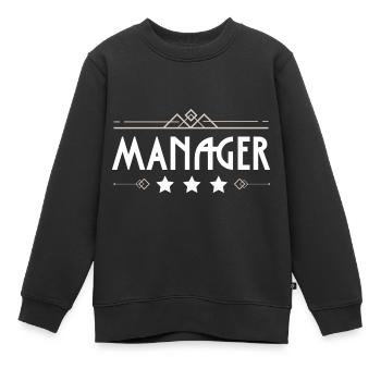 Manager Beruf - Kinder Premium Organic Sweatshirt - Schwarz - Vorne - AI Model Kid Female (0cm)