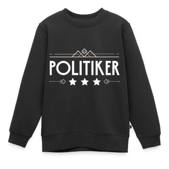 Politiker Beruf - Kinder Premium Organic Sweatshirt - Schwarz - Vorne - AI Model Kid Female (0cm)