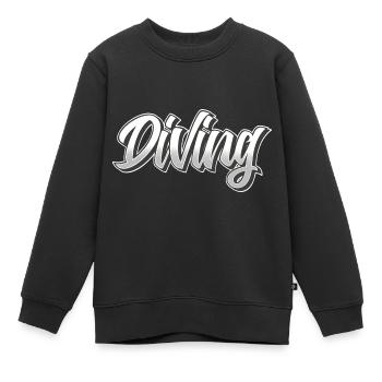 Taucher Tauchen - Kinder Premium Organic Sweatshirt - Schwarz - Vorne - AI Model Kid Female (0cm)