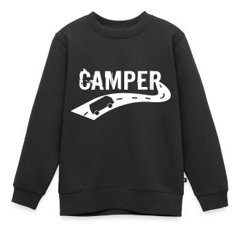 Camper Camping Bus on Tour - Kinder Premium Organic Sweatshirt - Schwarz - Vorne - AI Model Kid Female (0cm)