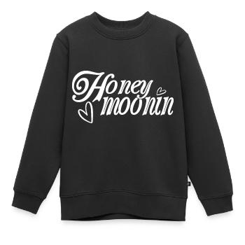 Lune de miel - Sweat Premium enfant bio - noir - Devant - AI Model Kid Female (0cm)