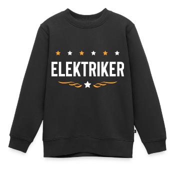 Elektriker Beruf - Kinder Premium Organic Sweatshirt - Schwarz - Vorne - AI Model Kid Female (0cm)