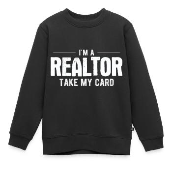 Immobilien-Händler Für Immobilien-Makler - Kinder Premium Organic Sweatshirt - Schwarz - Vorne - AI Model Kid Female (0cm)