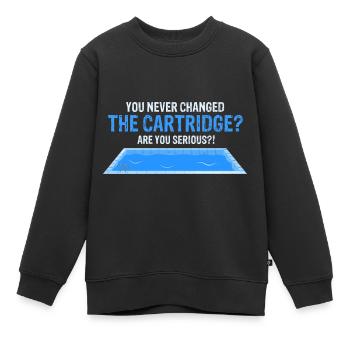 Conceptions de sauveteurs pour les techniciens de piscine - Sweat Premium enfant bio - noir - Devant - AI Model Kid Female (0cm)
