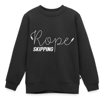Conception de corde à sauter pour les sauteurs à la corde - Sweat Premium enfant bio - noir - Devant - AI Model Kid Female (0cm)