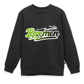 Brême - Sweat Premium enfant bio - noir - Devant - AI Model Kid Female (0cm)