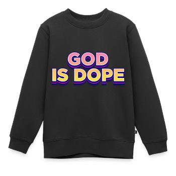 Dieu religion - Sweat Premium enfant bio - noir - Devant - AI Model Kid Female (0cm)