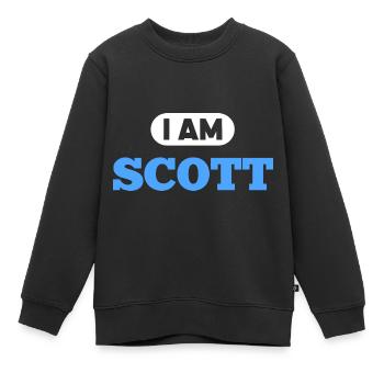 Scott Name Spruch für stolze Schotten - Kinder Premium Organic Sweatshirt - Schwarz - Vorne - AI Model Kid Female (0cm)