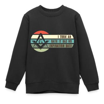 Freimaurer Winkel & Zirkel FREEMASON Prince Hall - Kinder Premium Organic Sweatshirt - Schwarz - Vorne - AI Model Kid Female (0cm)