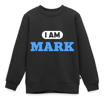 Mark Name Spruch für stolze Marken - Kinder Premium Organic Sweatshirt - Schwarz - Vorne - AI Model Kid Female (0cm)