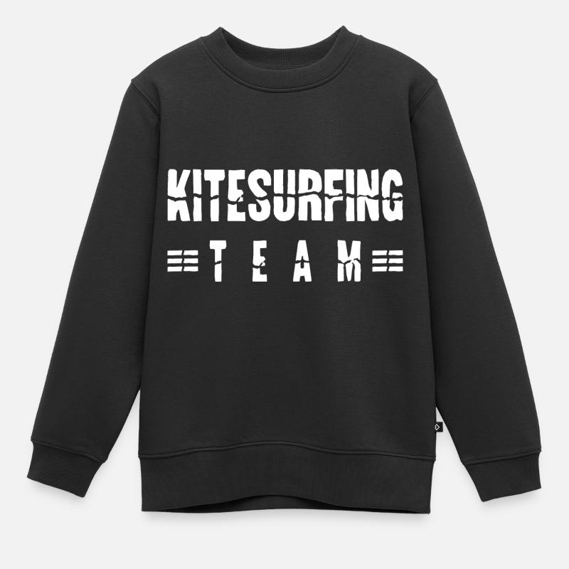 Équipe de kitesurf - Sweat Premium enfant bio - noir