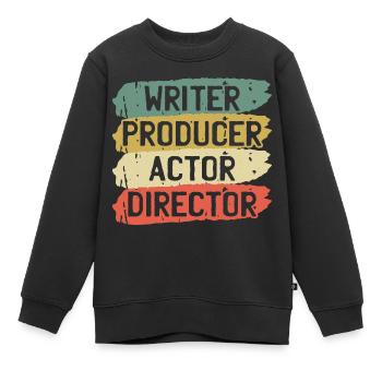 Film Regisseur - Kinder Premium Organic Sweatshirt - Schwarz - Vorne - AI Model Kid Female (0cm)