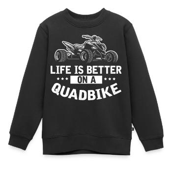 Quard ATV Geschenk Quadfahrer Geschenkidee - Kinder Premium Organic Sweatshirt - Schwarz - Vorne - AI Model Kid Female (0cm)