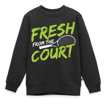 Tennisplatz Spruch Für Tennis - Kinder Premium Organic Sweatshirt - Schwarz - Vorne - AI Model Kid Female (0cm)
