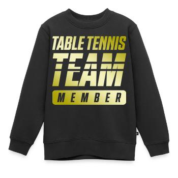Table Tennis Team - Kinder Premium Organic Sweatshirt - Schwarz - Vorne - AI Model Kid Female (0cm)