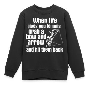 Bogenschießen Archery - Kinder Premium Organic Sweatshirt - Schwarz - Vorne - AI Model Kid Female (0cm)
