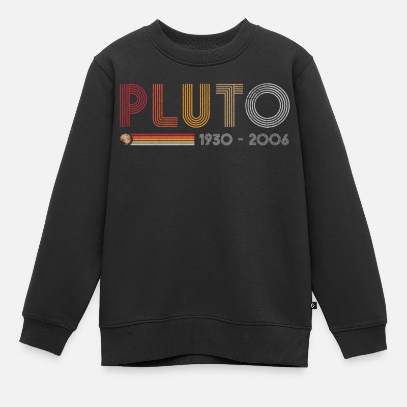 Pluto Vergessen Sie niemals Retro-Wissenschaft und Astronomie - Kinder Premium Organic Sweatshirt - Schwarz