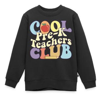 Cool Pre K Teachers Club Enseignant préscolaire - Sweat Premium enfant bio - noir - Devant - AI Model Kid Female (0cm)