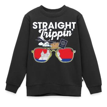 Straight Trippin' Cambodge Voyage de vacances - Sweat Premium enfant bio - noir - Devant - AI Model Kid Female (0cm)