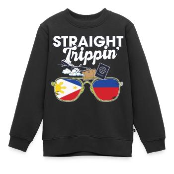 Voyage de vacances aux Philippines - Sweat Premium enfant bio - noir - Devant - AI Model Kid Female (0cm)