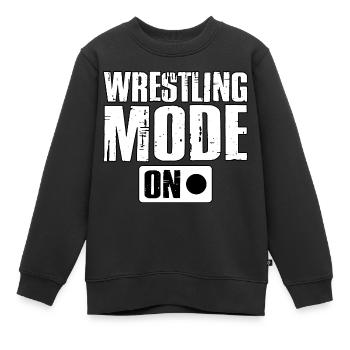 Wrestling Mode On - Kids Premium Organic Sweatshirt - black - Front - AI Model Kid Female (0cm)