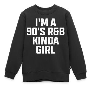 années quatre-vingt-dix - Sweat Premium enfant bio - noir - Devant - AI Model Kid Female (0cm)