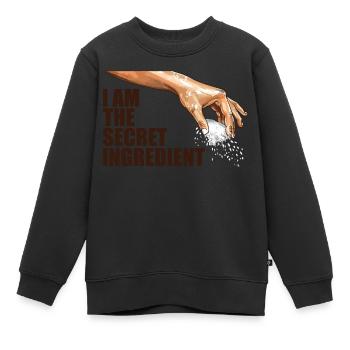 Ich bin die geheime Zutat - Kinder Premium Organic Sweatshirt - Schwarz - Vorne - AI Model Kid Female (0cm)