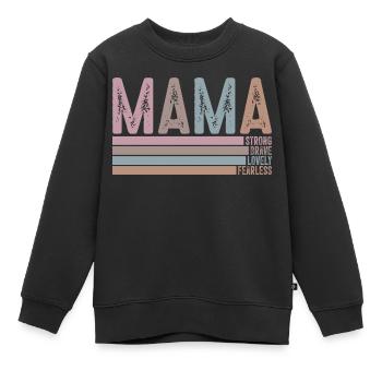 Mama - Kinder Premium Organic Sweatshirt - Schwarz - Vorne - AI Model Kid Female (0cm)