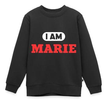 Marie Name Spruch für stolze Maries - Kinder Premium Organic Sweatshirt - Schwarz - Vorne - AI Model Kid Female (0cm)