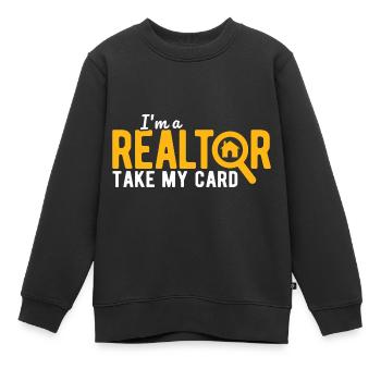 Immobilien-Händler Für Immobilien-Makler - Kinder Premium Organic Sweatshirt - Schwarz - Vorne - AI Model Kid Female (0cm)