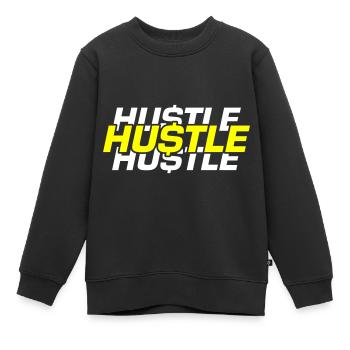 Cotes de bousculade - Sweat Premium enfant bio - noir - Devant - AI Model Kid Female (0cm)