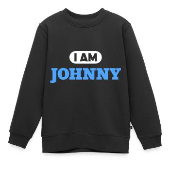 Johnny Name Saying für stolze Johnnys - Kinder Premium Organic Sweatshirt - Schwarz - Vorne - AI Model Kid Female (0cm)