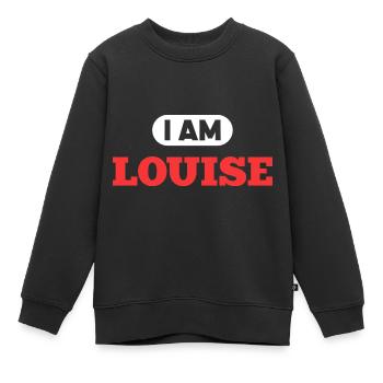 Louise Name Spruch für stolze Louises - Kinder Premium Organic Sweatshirt - Schwarz - Vorne - AI Model Kid Female (0cm)