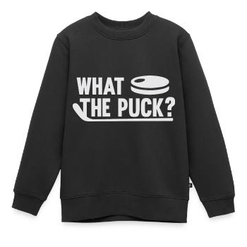 What the Puck? - Kinder Premium Organic Sweatshirt - Schwarz - Vorne - AI Model Kid Female (0cm)