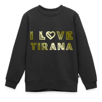 J’adore Tirana - Sweat Premium enfant bio - noir - Devant - AI Model Kid Female (0cm)