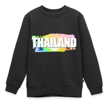 Thailand - Kinder Premium Organic Sweatshirt - Schwarz - Vorne - AI Model Kid Female (0cm)