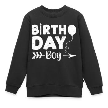 Birthday Boy - Birthday - Kinder Premium Organic Sweatshirt - Schwarz - Vorne - AI Model Kid Female (0cm)