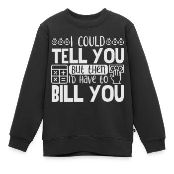 Buchhaltung steuern fiananzamt - Kinder Premium Organic Sweatshirt - Schwarz - Vorne - AI Model Kid Female (0cm)