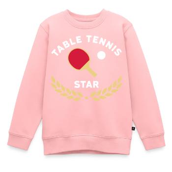 Table tennis star (Lorbeerkranz) - Kinder Premium Organic Sweatshirt - Rosa - Vorne - AI Model Kid Female (0cm)