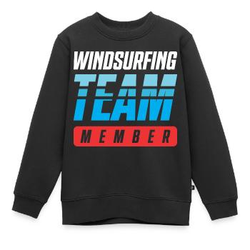 Windsurfing Team - Kinder Premium Organic Sweatshirt - Schwarz - Vorne - AI Model Kid Female (0cm)