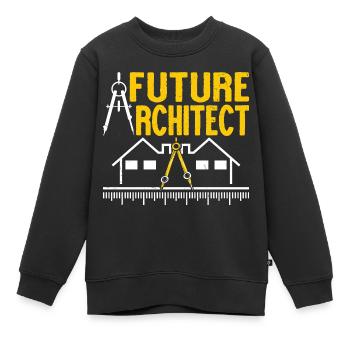 Architekt - Kinder Premium Organic Sweatshirt - Schwarz - Vorne - AI Model Kid Female (0cm)