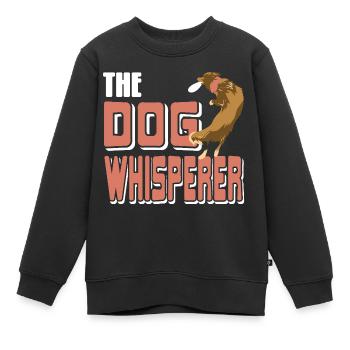 Communication canine Pro Humour animalier - Sweat Premium enfant bio - noir - Devant - AI Model Kid Female (0cm)