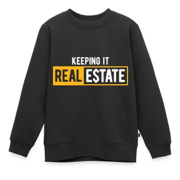 Immobilien-Händler Für Immobilien-Makler - Kinder Premium Organic Sweatshirt - Schwarz - Vorne - AI Model Kid Female (0cm)