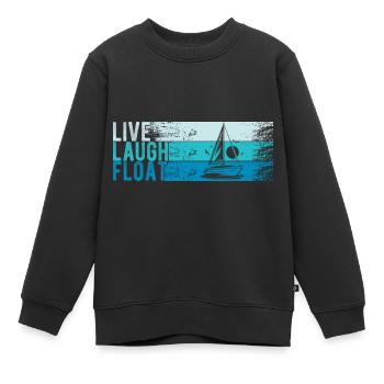Segelboot Kapitän Spruch Zum Segeln - Kinder Premium Organic Sweatshirt - Schwarz - Vorne - AI Model Kid Female (0cm)