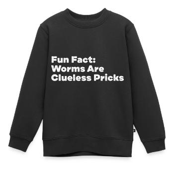 Les vers sont des piqûres drôle animal jeu de mots humour animal - Sweat Premium enfant bio - noir - Devant - AI Model Kid Female (0cm)