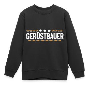 Gerüstbauer Beruf - Kinder Premium Organic Sweatshirt - Schwarz - Vorne - AI Model Kid Female (0cm)