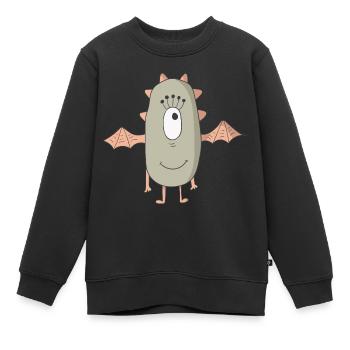 Monstres - Sweat Premium enfant bio - noir - Devant - AI Model Kid Female (0cm)