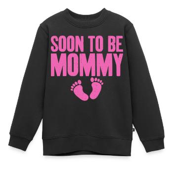 Annoncer une grossesse pour la première fois - Sweat Premium enfant bio - noir - Devant - AI Model Kid Female (0cm)