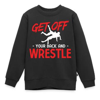 Grappling Martial Arts Wrestling - Kinder Premium Organic Sweatshirt - Schwarz - Vorne - AI Model Kid Female (0cm)